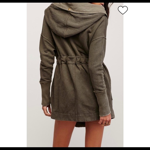 Free People Brentwood Cardigan Jacket Army Green - Picture 2 of 10